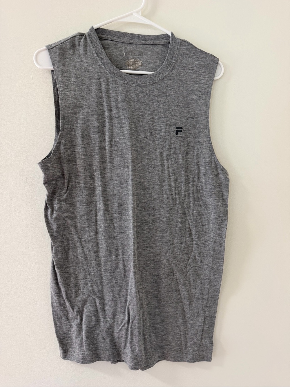 Fila Men’s Gray Athletic Sleeveless Tank with Small Logo
